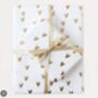 Gold Embossed Heart Gift Wrap, thumbnail 1 of 2