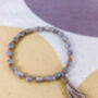 Agate Bead Metal Beaded Tassel Bracelet, thumbnail 2 of 3