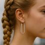 Sculptural Gold Paperclip Loop Earrings, thumbnail 4 of 5
