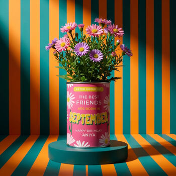 Personalised September Grow Your Own Flower Gift, 2 of 4