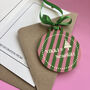 Personalised Pink And Green Bauble, thumbnail 4 of 5