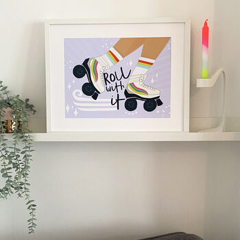 Roll With It Roller Skate Print, 4 of 4