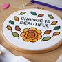 'Change Is Beautiful' Autumn Cross Stitch Kit, thumbnail 4 of 5