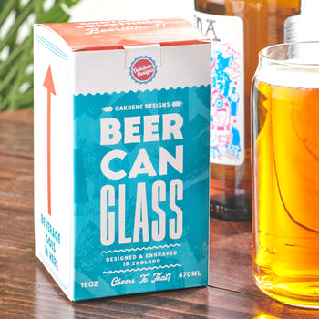 Personalised Vintage Inspired Beer Label Beer Can Glass, 3 of 4