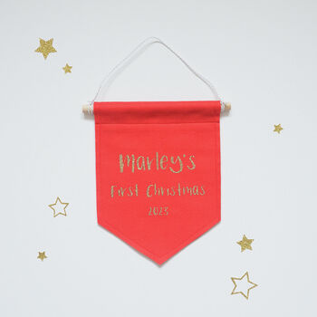 Personalised Baby's 1st Christmas Banner, 2 of 4
