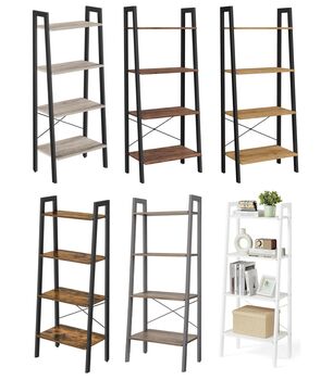 Four Tier Ladder Bookshelf Bookcase Shelves, 9 of 9