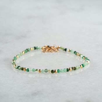 Skinny Emerald Beaded Bracelet, 5 of 8