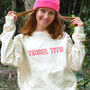 Tinsel Tits Glitter Christmas Jumper Sweatshirt, thumbnail 1 of 7