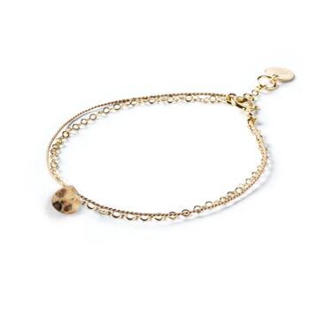 Leopard Jasper Gold And Silk Bracelet, 3 of 6