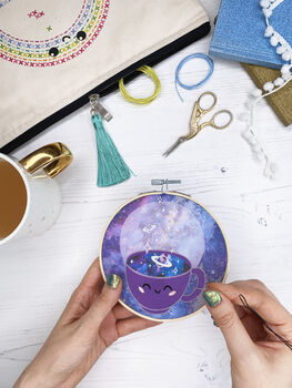 Space Tea Embroidery Kit, 9 of 9