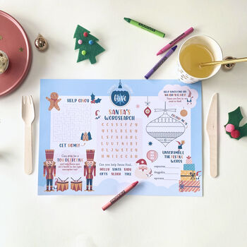 Personalised Christmas Activity Place Mat, 2 of 7