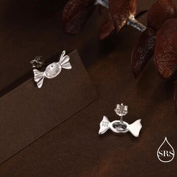 Sterling Silver Cz Candy Stud Earrings, 3 of 12