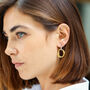 Gold And Silver Double Link Hoop Earrings In A Box, thumbnail 2 of 5