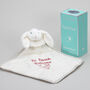 Personalised Embroidery Bunny Cream Toy Soother, Boxed, thumbnail 1 of 12