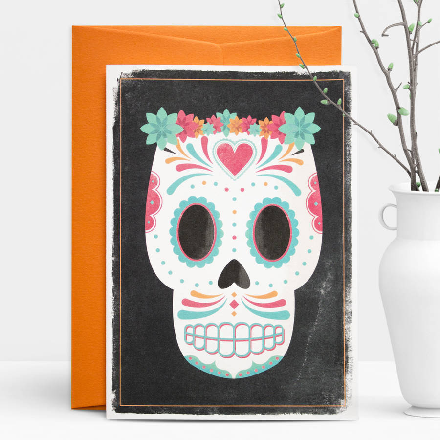 day of the dead mask greeting card by duke & rabbit ...