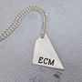 Mens Sterling Silver Personalised Geometric Necklace, thumbnail 2 of 6