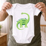 Personalised First Father's Day Babygrow / Baby Bodysuit Dinosaur, thumbnail 1 of 7