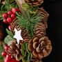 Festive Pine And Poinsettia Wreath, thumbnail 4 of 5