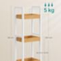 Three Tier Small Shelf Bamboo Bathroom Trolley Storage, thumbnail 11 of 12