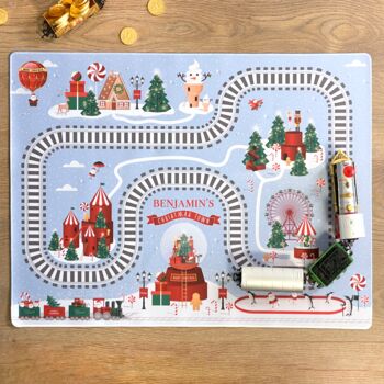 Personalised Children's Play Mat Christmas Train, 4 of 5