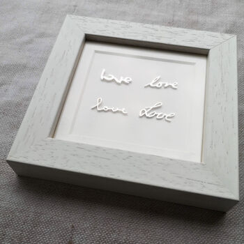 Personalised Handwriting Memorial Keepsake Framed In Sterling Silver, 2 of 6