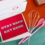Stay Safe Eat Cake Postcake, thumbnail 1 of 5
