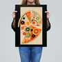 Margherita With Extra Olives Kitchen Wall Art Print, thumbnail 2 of 6