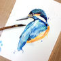Inky Kingfisher Large Cushion And Inner, thumbnail 3 of 5
