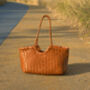 Hand Woven Genuine Leather Shopping Bag, thumbnail 11 of 12