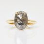 18ct Gold Oval Salt And Pepper Diamond Ring, thumbnail 2 of 6
