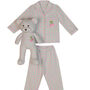 Cheer Girls Check Pyjama Set With Matching Teddy Bear, thumbnail 2 of 5