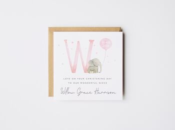 Personalised Elephant Boys Christening Card *Fully Personalised, 4 of 4