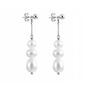 Timeless Three Pearl Drop Earrings, thumbnail 4 of 7
