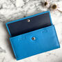 Women's Rfid Secure Large Blue Leather Purse, thumbnail 4 of 6