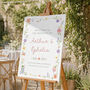 Whimsical Wildflower Wedding Welcome Sign, thumbnail 1 of 3