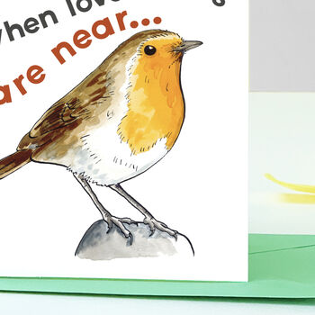 Robins Appear With Sympathy Card, 3 of 7