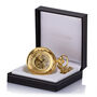 Numerals Skeleton Pocket Watch – Gold Plated, thumbnail 1 of 8