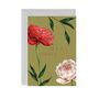 Green Christmas Card, Roses, Copper Foil, thumbnail 2 of 3