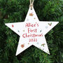 Personalised First Christmas Wooden Decoration, thumbnail 3 of 4