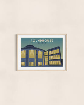 Roundhouse Camden London Travel Poster Art Print, 3 of 6