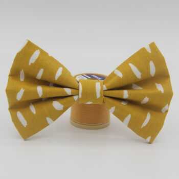 Yellow Smudge Dog Bow Tie, 2 of 7