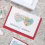 Personalised Map Hearts Valentines Card, thumbnail 3 of 8