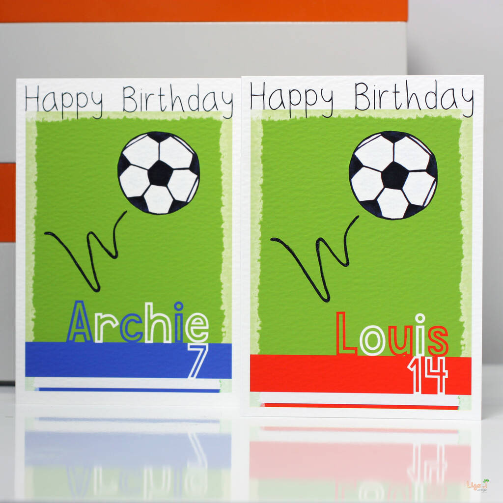 A5 Personalised Rotherham Football Greeting Birthday Card any name age valu 