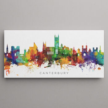 Canterbury Skyline Cityscape Art Print, 2 of 12