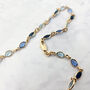 18ct Gold Plated Blue Multi Gemstone Crystal Necklace, thumbnail 3 of 5
