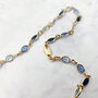 18ct Gold Plated Blue Multi Gemstone Crystal Necklace, thumbnail 4 of 6