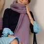 Personalised Chunky Metallic Plain Coloured Hand Felt Scarf, thumbnail 2 of 10