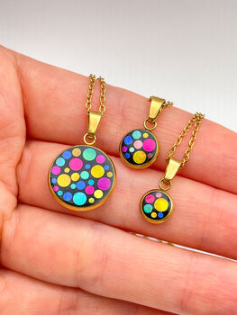 Disco Charm Necklace In Micro, Mini Or Small Size, 3 of 11