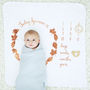 Personalised Baby Age Autumn Leaves Blanket Set, thumbnail 1 of 5