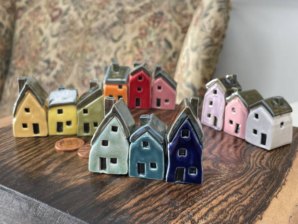 Pick And Mix Three Hand Crafted Mini Ceramic Houses, 1 of 11